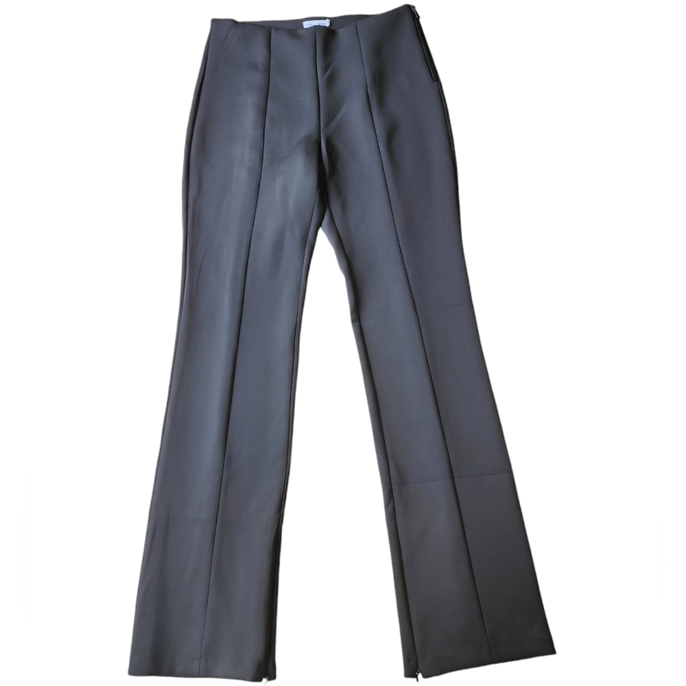 Good American Scuba Straight Leg Black Seamed Trousers Women's Size 4 (XL)